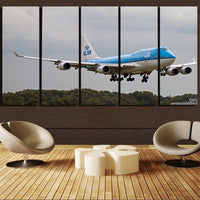 Thumbnail for Landing KLM's Boeing 747 Printed Canvas Prints (5 Pieces) Aviation Shop 