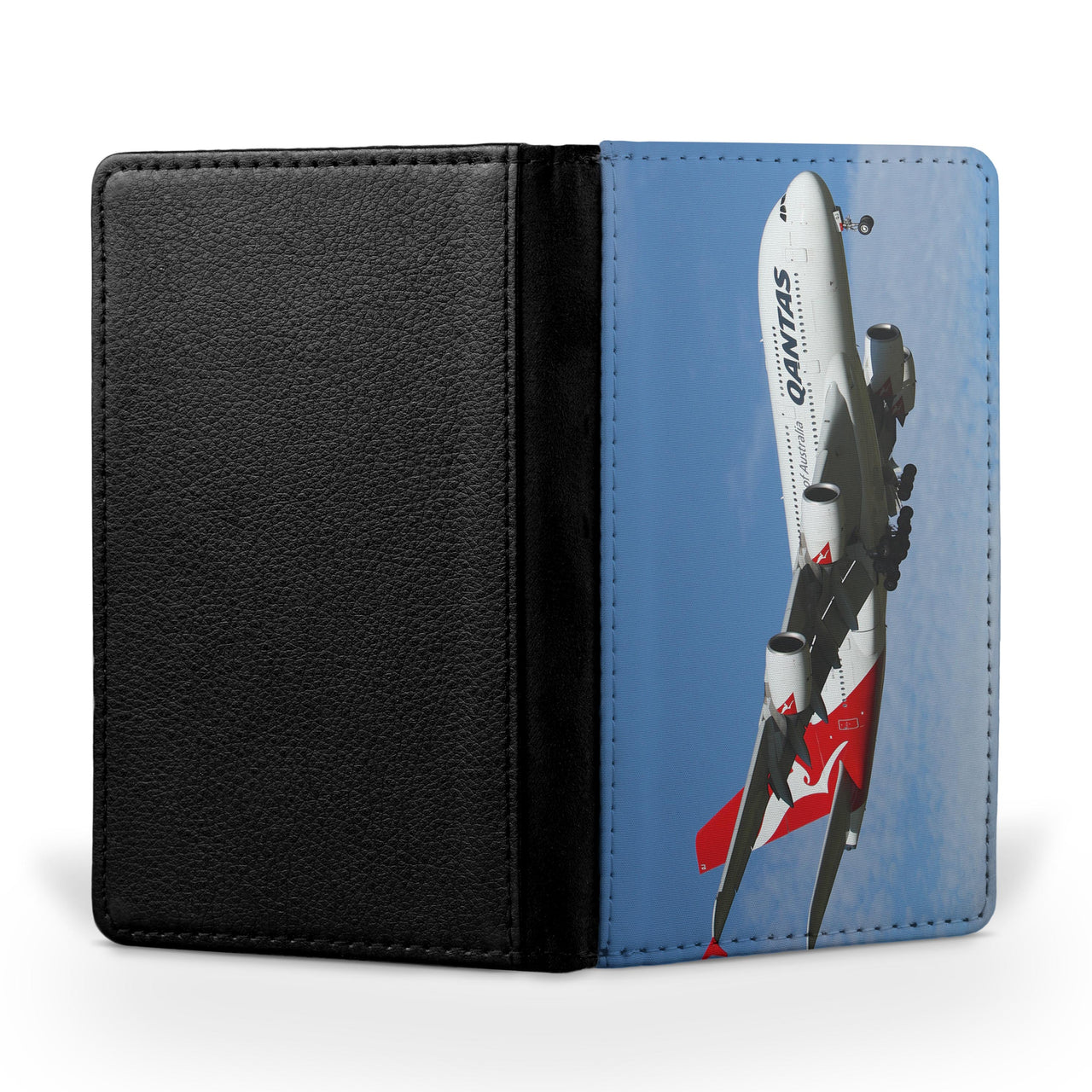 Landing Qantas A380 Printed Passport & Travel Cases