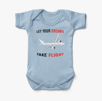 Thumbnail for Let Your Dreams Take Flight Designed Baby Bodysuits