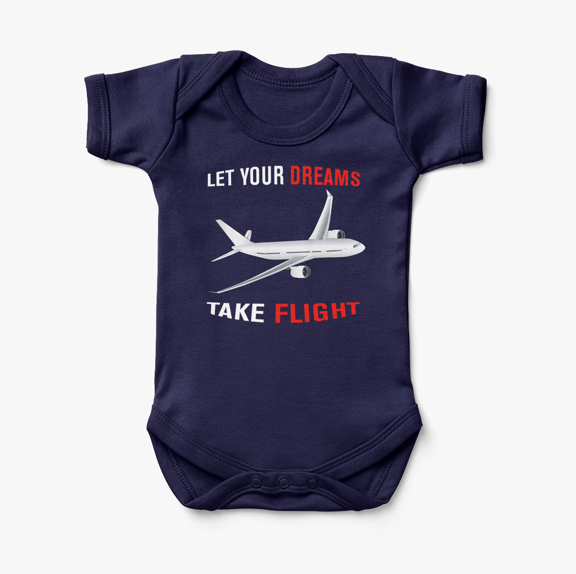 Let Your Dreams Take Flight Designed Baby Bodysuits