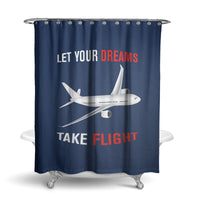 Thumbnail for Let Your Dreams Take Flight Designed Shower Curtains