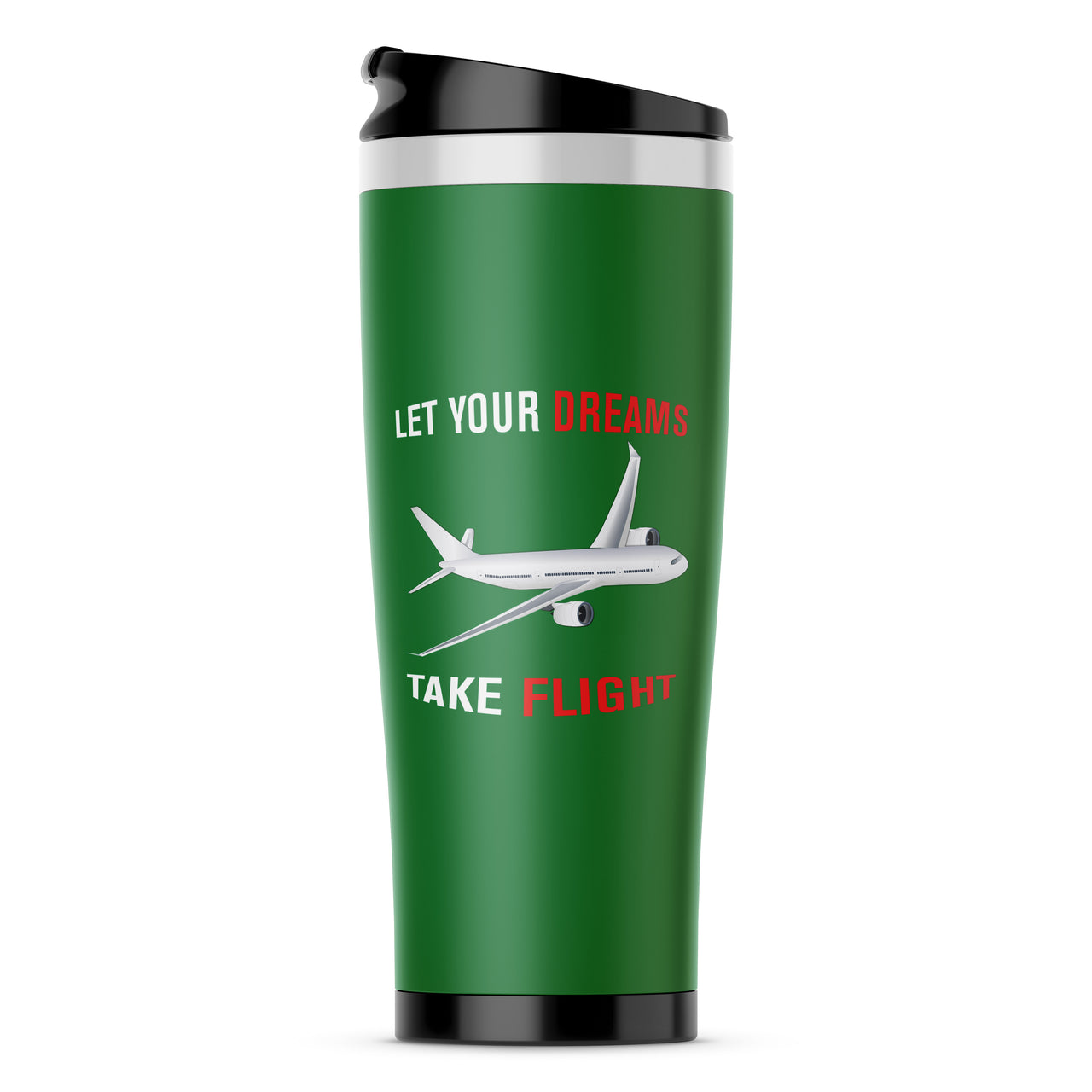 Let Your Dreams Take Flight Designed Travel Mugs