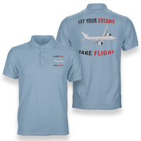 Thumbnail for Let Your Dreams Take Flight Designed Double Side Polo T-Shirts