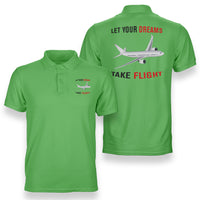 Thumbnail for Let Your Dreams Take Flight Designed Double Side Polo T-Shirts