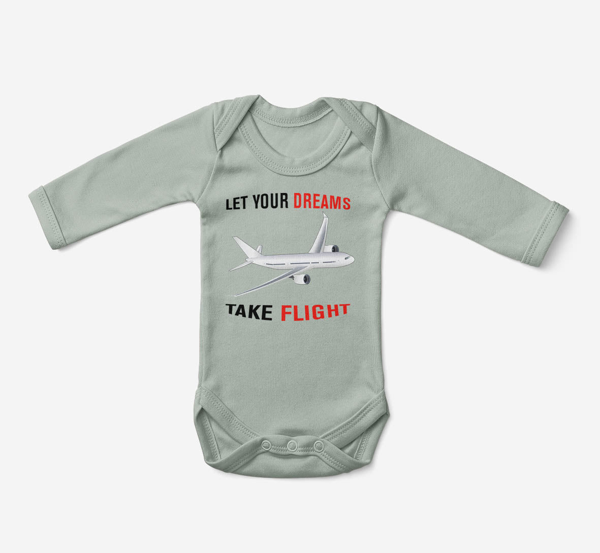 Let Your Dreams Take Flight Designed Baby Bodysuits