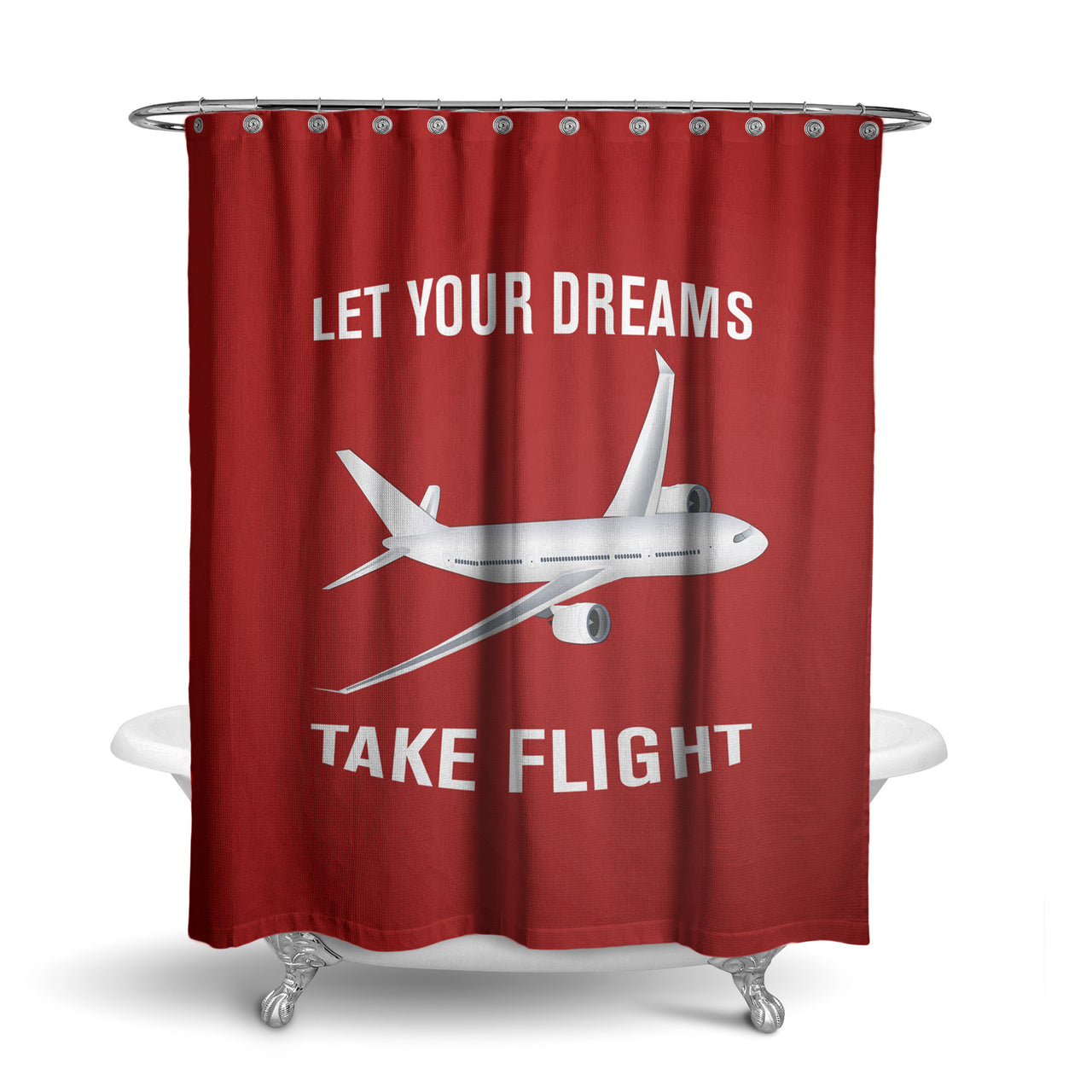 Let Your Dreams Take Flight Designed Shower Curtains