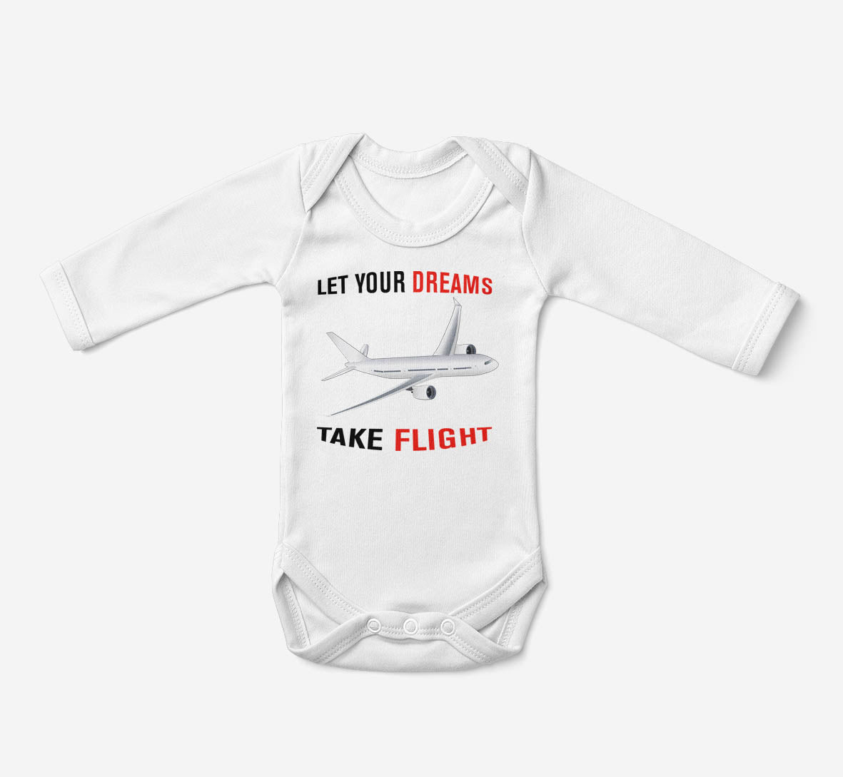 Let Your Dreams Take Flight Designed Baby Bodysuits