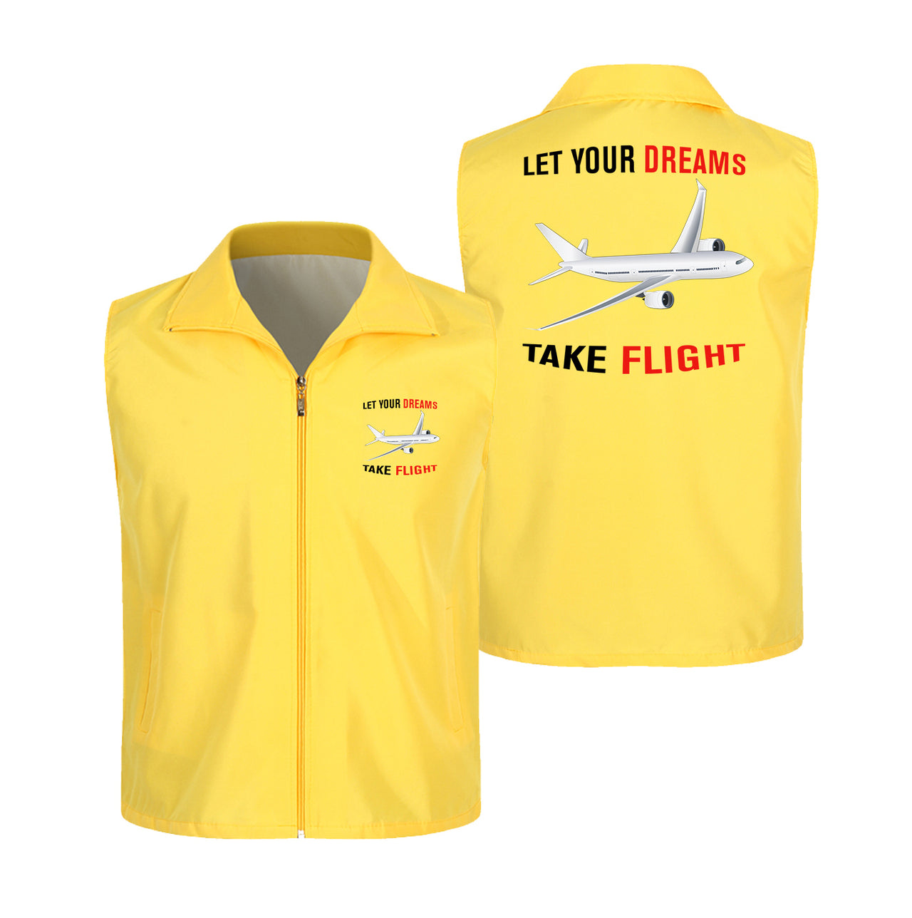 Let Your Dreams Take Flight Designed Thin Style Vests