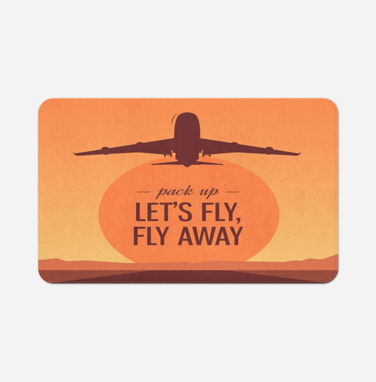 Let's Fly Away Designed Bath Mats