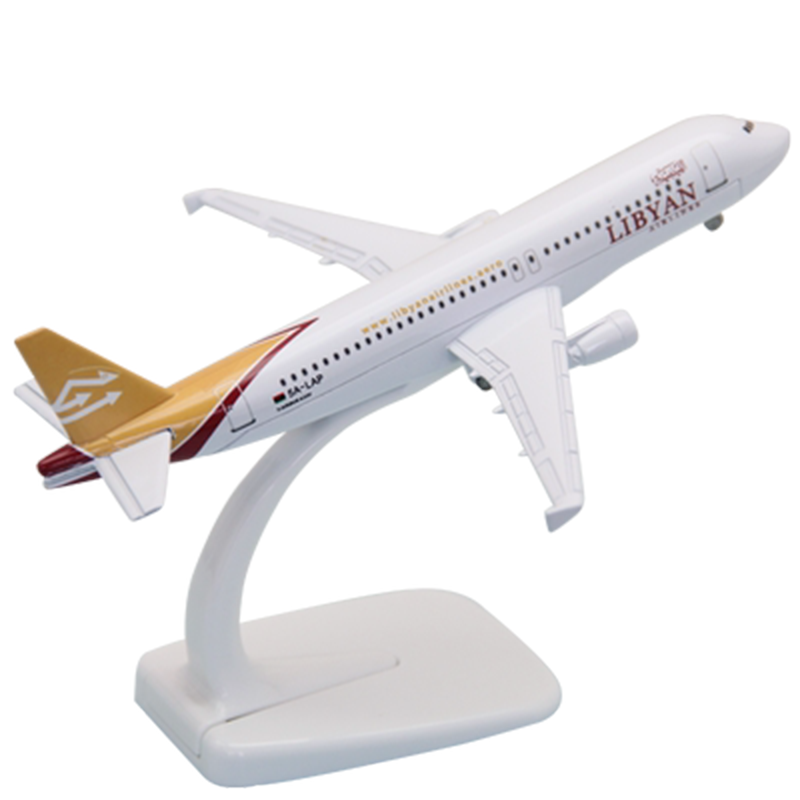 Libyan Airlines Airbus A320 Airplane Model (16CM)