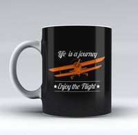 Thumbnail for Life is a journey Enjoy the Flight Designed Mugs