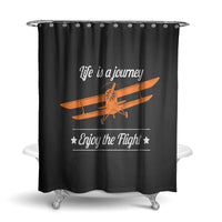 Thumbnail for Life is a journey Enjoy the Flight Designed Shower Curtains