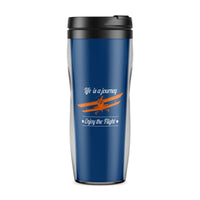 Thumbnail for Life is a journey Enjoy the Flight Designed Travel Mugs