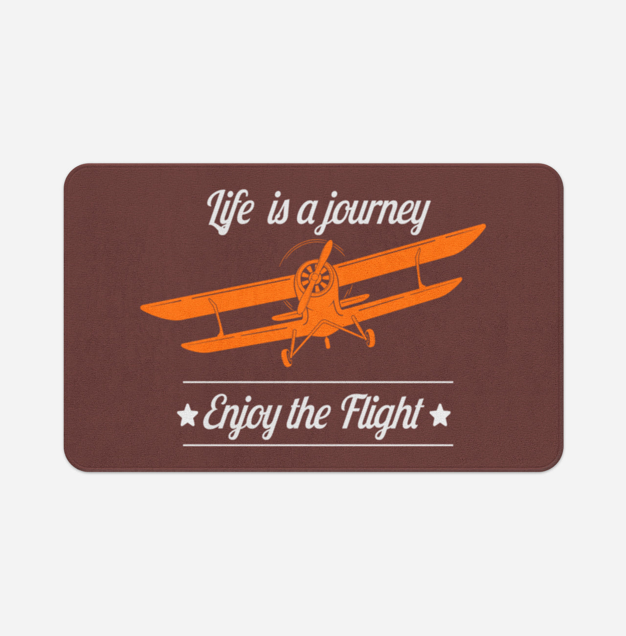 Life is a journey Enjoy the Flight Designed Bath Mats