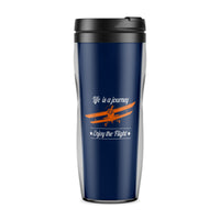 Thumbnail for Life is a journey Enjoy the Flight Designed Travel Mugs