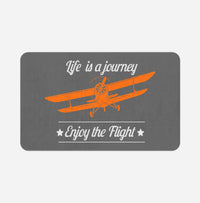 Thumbnail for Life is a journey Enjoy the Flight Designed Bath Mats