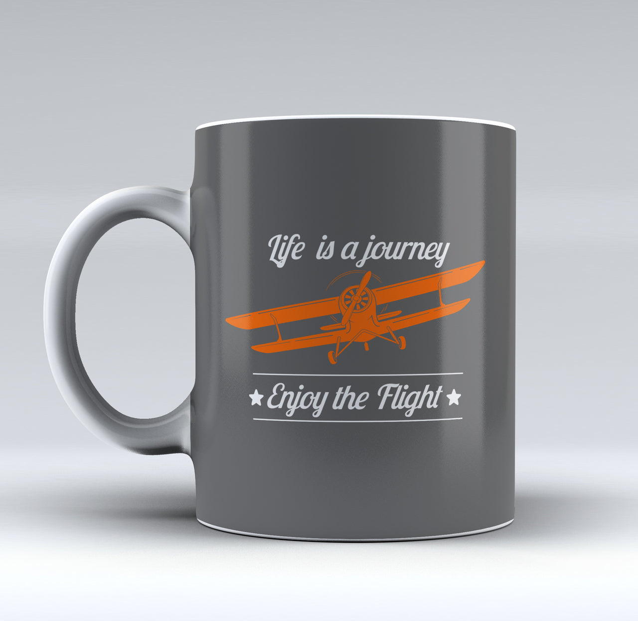 Life is a journey Enjoy the Flight Designed Mugs