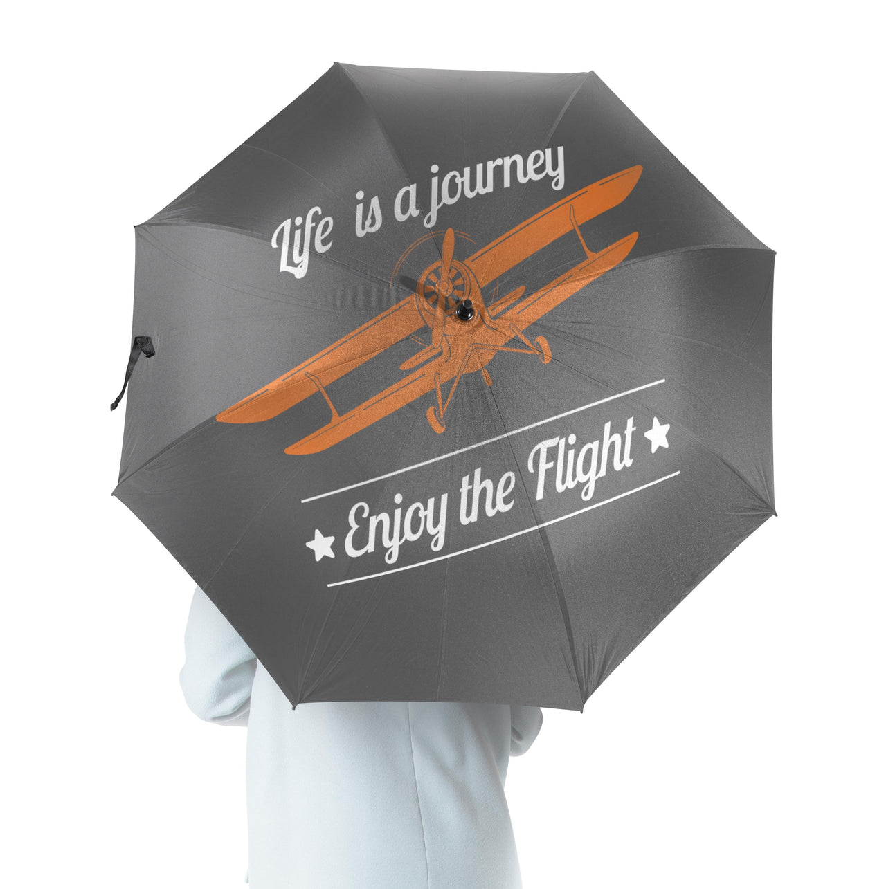 Life is a journey Enjoy the Flight Designed Umbrella