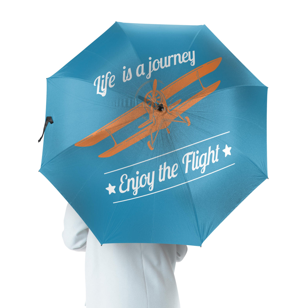 Life is a journey Enjoy the Flight Designed Umbrella