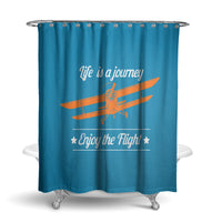 Thumbnail for Life is a journey Enjoy the Flight Designed Shower Curtains