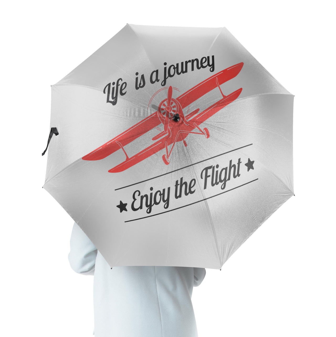 Life is a journey Enjoy the Flight Designed Umbrella