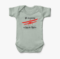 Thumbnail for Life is a journey Enjoy the Flight Designed Baby Bodysuits