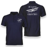 Thumbnail for Life is a journey Enjoy the Flight Designed Double Side Polo T-Shirts