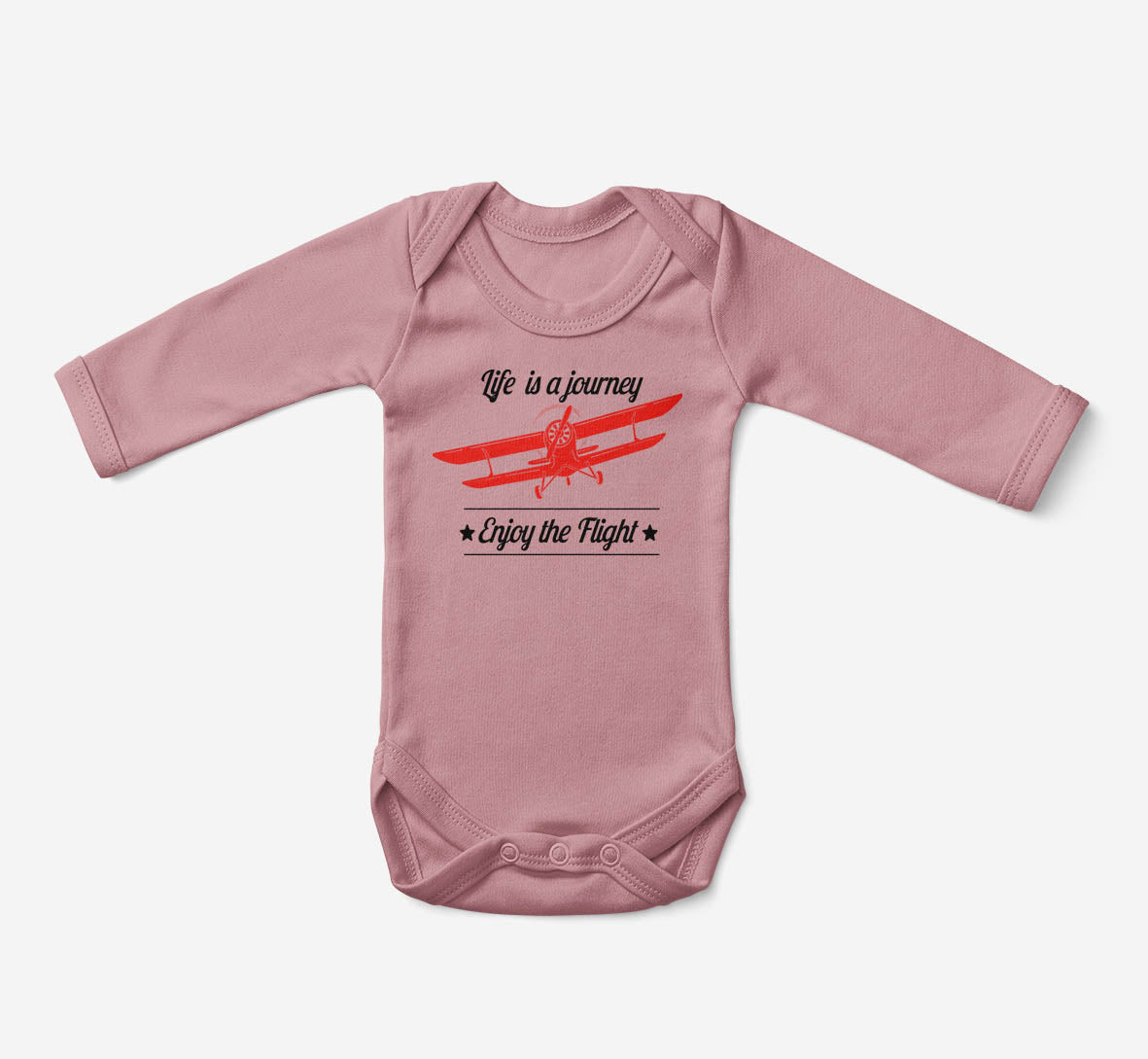 Life is a journey Enjoy the Flight Designed Baby Bodysuits