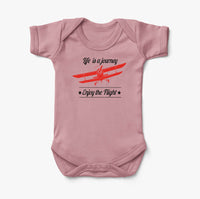 Thumbnail for Life is a journey Enjoy the Flight Designed Baby Bodysuits