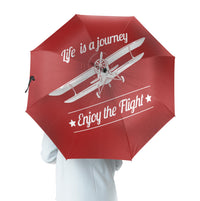 Thumbnail for Life is a journey Enjoy the Flight Designed Umbrella