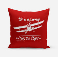 Thumbnail for Life is a journey Enjoy the Flight Designed Pillows