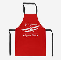 Thumbnail for Life is a journey Enjoy the Flight Designed Kitchen Aprons