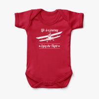 Thumbnail for Life is a journey Enjoy the Flight Designed Baby Bodysuits