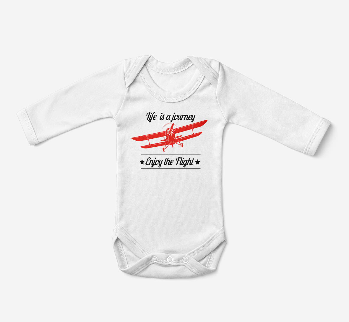 Life is a journey Enjoy the Flight Designed Baby Bodysuits