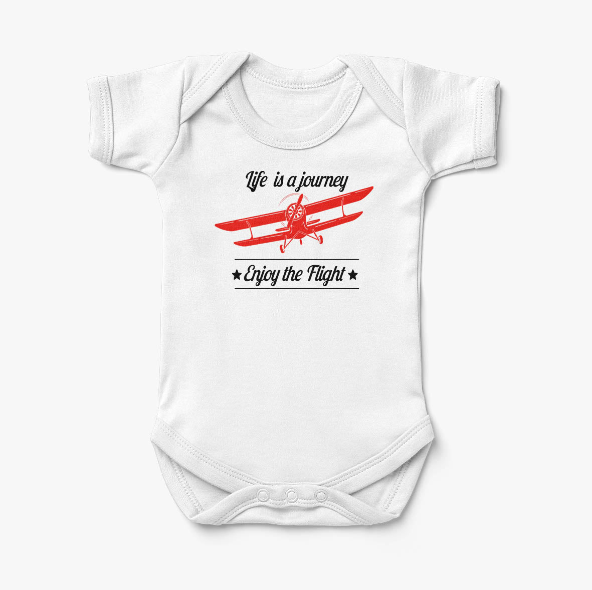 Life is a journey Enjoy the Flight Designed Baby Bodysuits