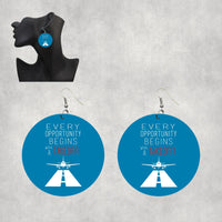 Thumbnail for Every Opportunity Designed Wooden Drop Earrings