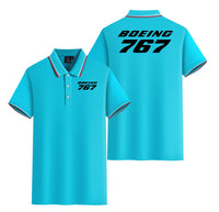 Thumbnail for Boeing 767 & Text Designed Stylish Polo T-Shirts (Double-Side)