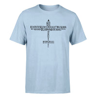 Thumbnail for Propeller Shape Aviation Alphabet Designed T-Shirts