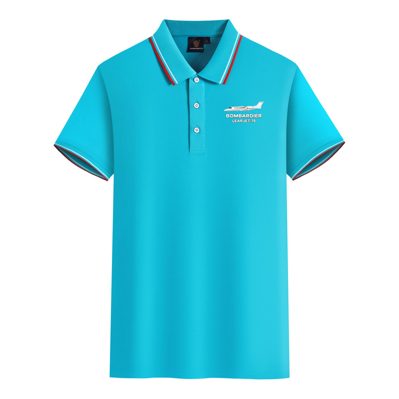 The Bombardier Learjet 75 Designed Stylish Polo T-Shirts