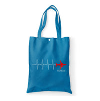Thumbnail for Aviation Heartbeats Designed Tote Bags