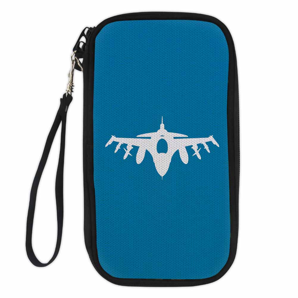 Fighting Falcon F16 Silhouette Designed Travel Cases & Wallets