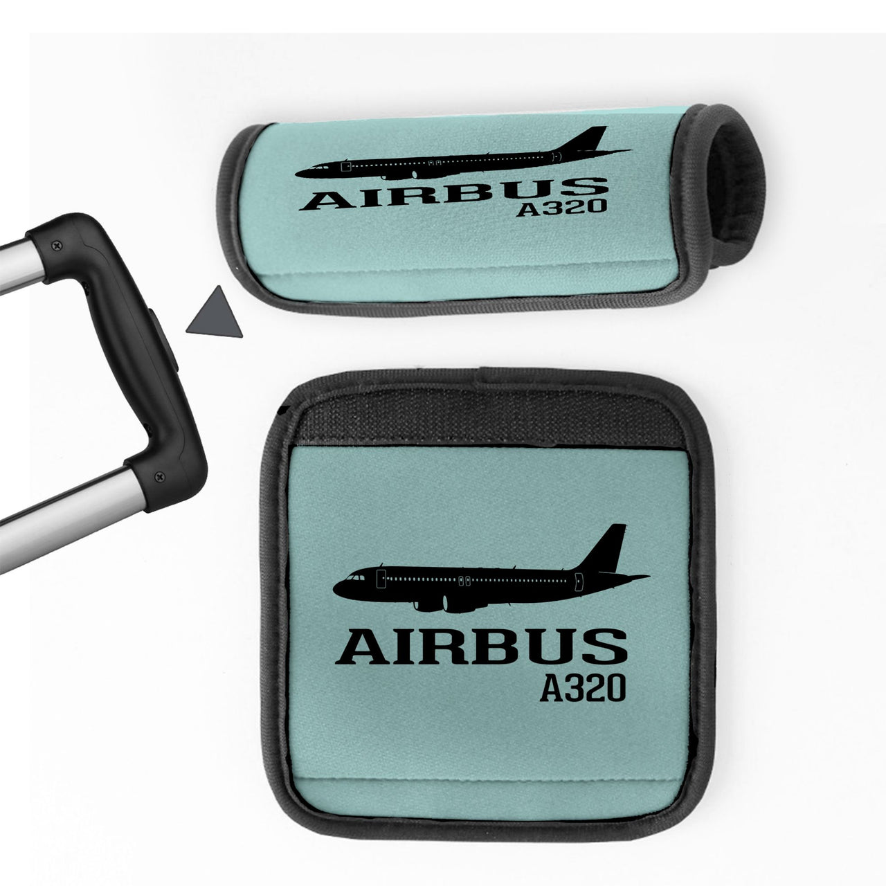 Airbus A320 Printed Designed Neoprene Luggage Handle Covers