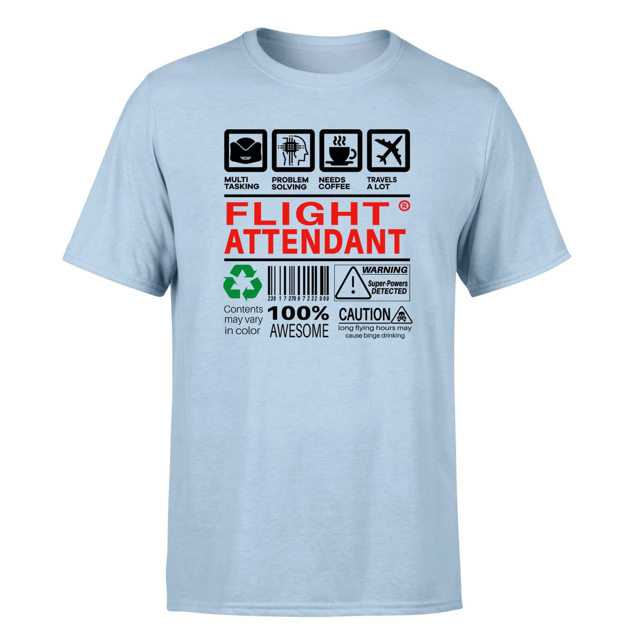 Flight Attendant Label Designed T-Shirts