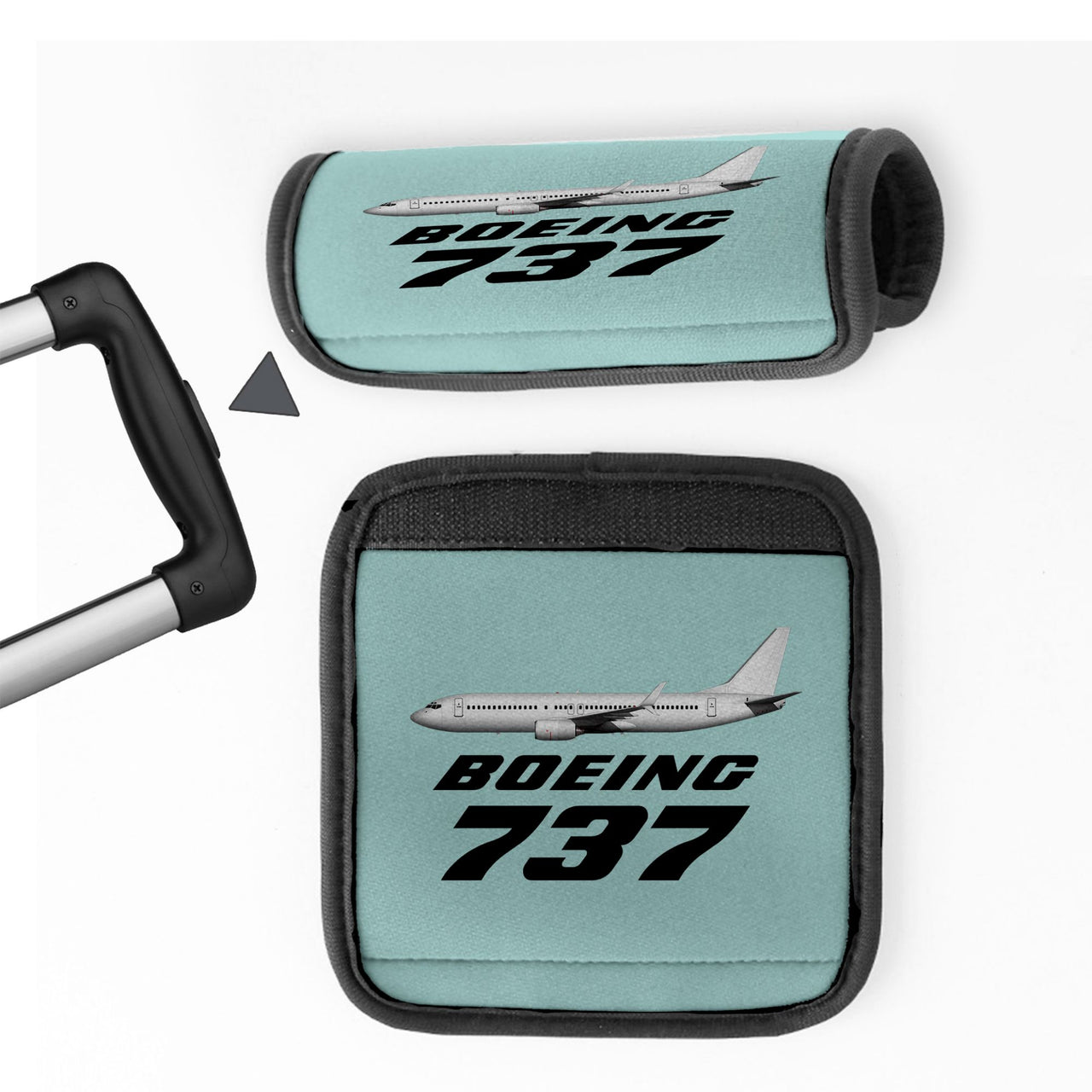 The Boeing 737 Designed Neoprene Luggage Handle Covers