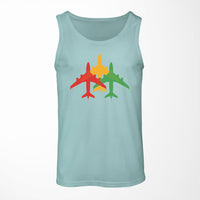 Thumbnail for Colourful 3 Airplanes Designed Tank Tops