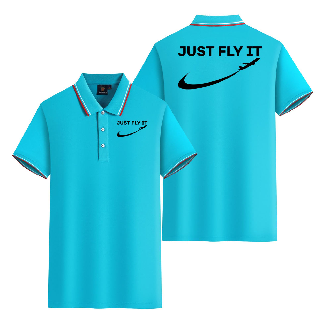 Just Fly It 2 Designed Stylish Polo T-Shirts (Double-Side)