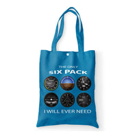 Thumbnail for The Only Six Pack I Will Ever Need Designed Tote Bags