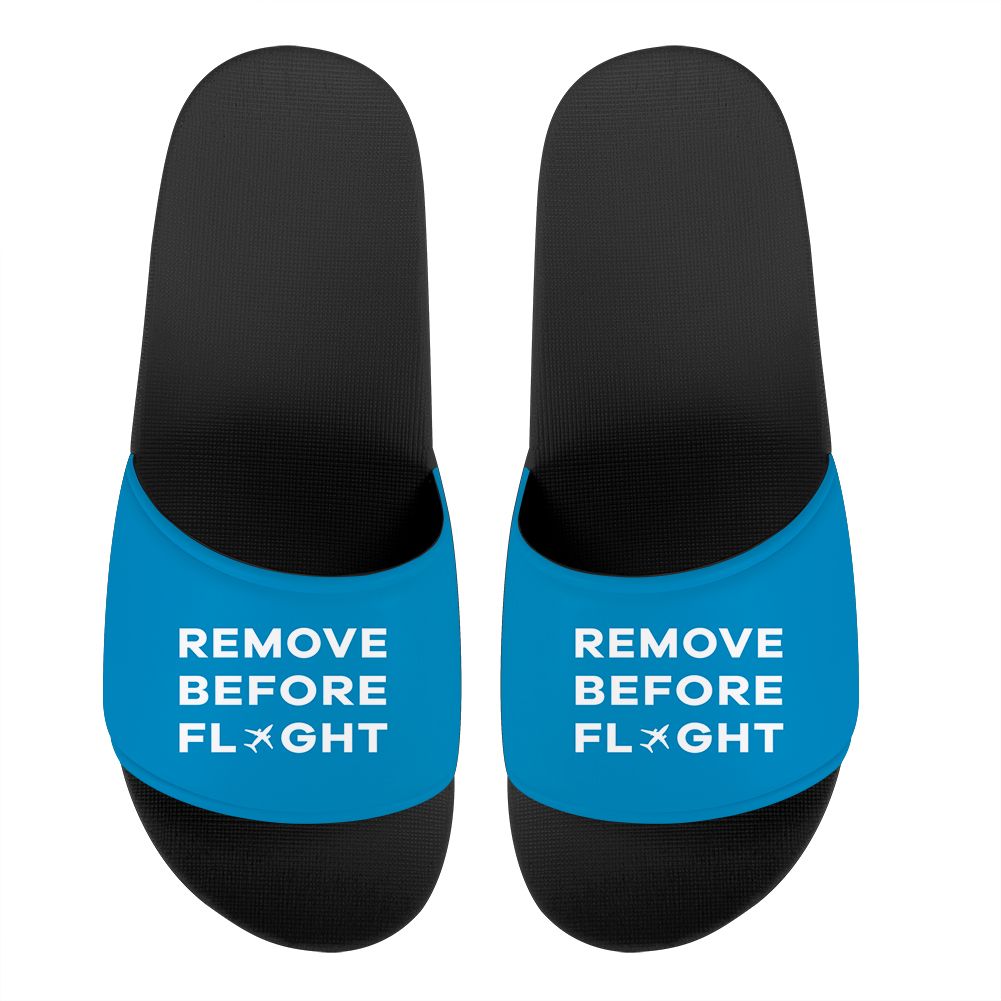 Remove Before Flight Designed Sport Slippers