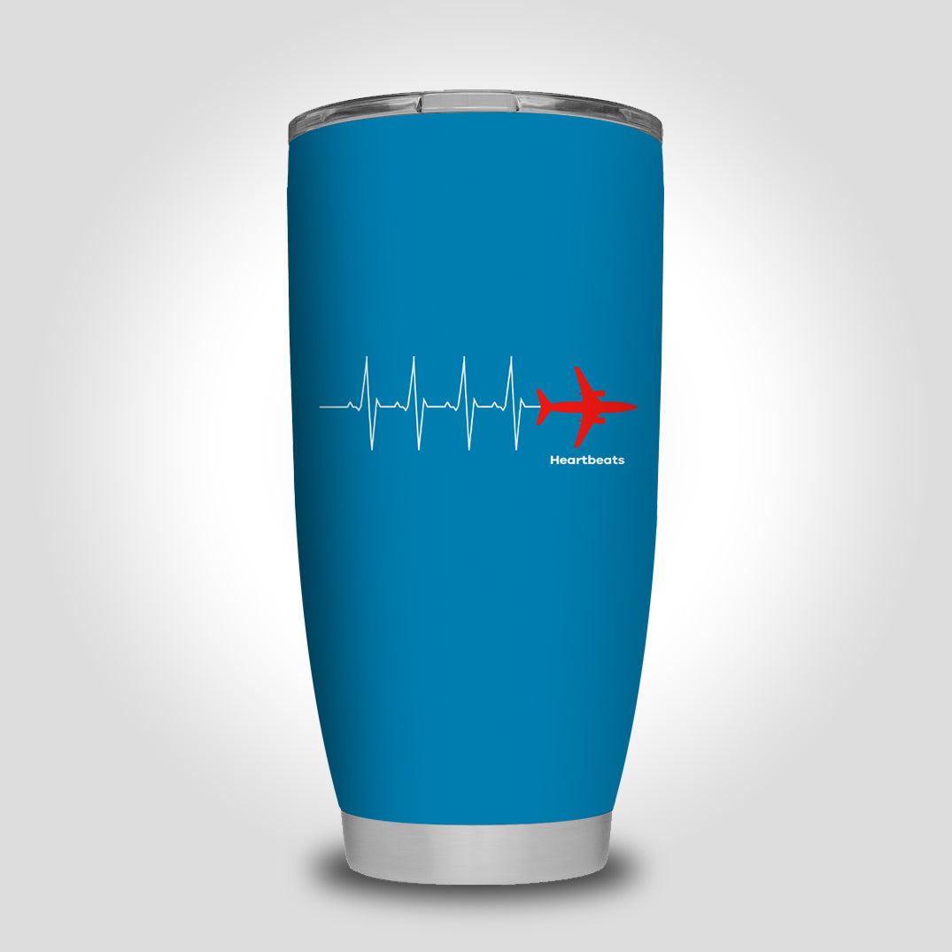 Aviation Heartbeats Designed Tumbler Travel Mugs