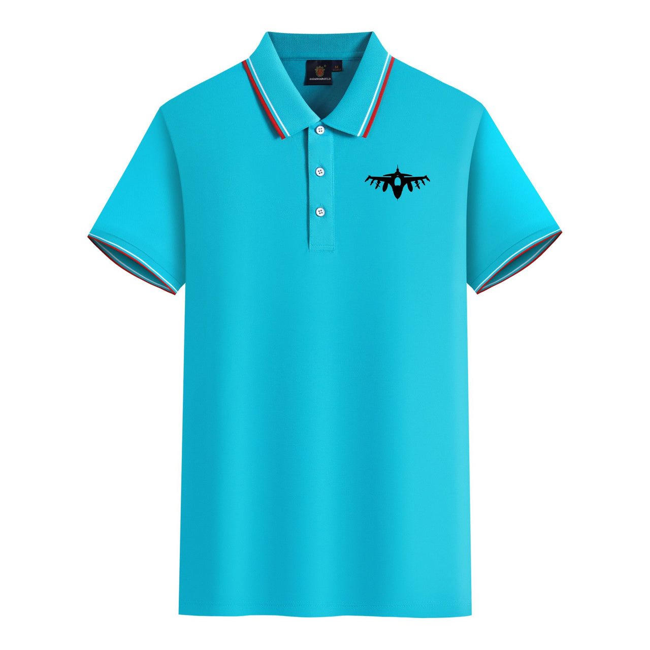 Fighter Jet 16 Silhouette Designed Stylish Polo T-Shirts